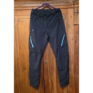 Little Donkey Andy Womens Hiking Blue Lightweight Pants Lg Hook Loop Ankle Waist